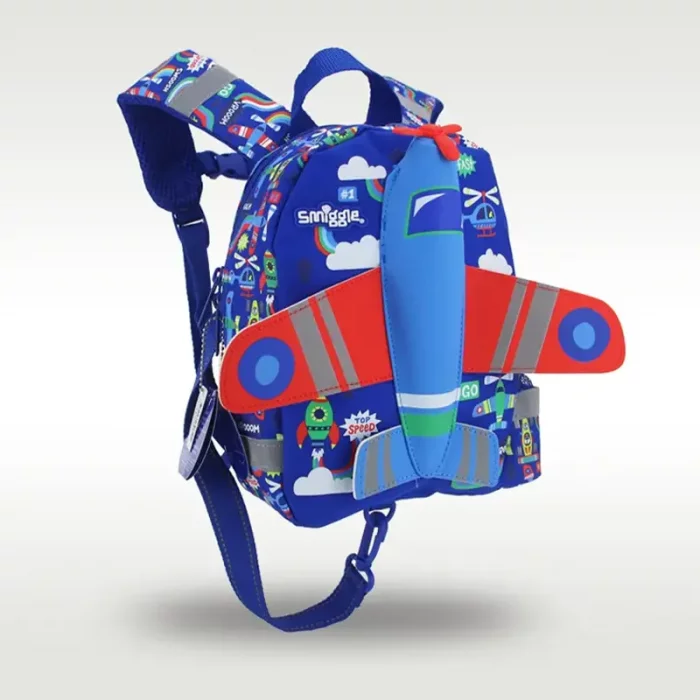 کوله پشتی مهدکودک اسمیگل طرح هواپیما کد 74040