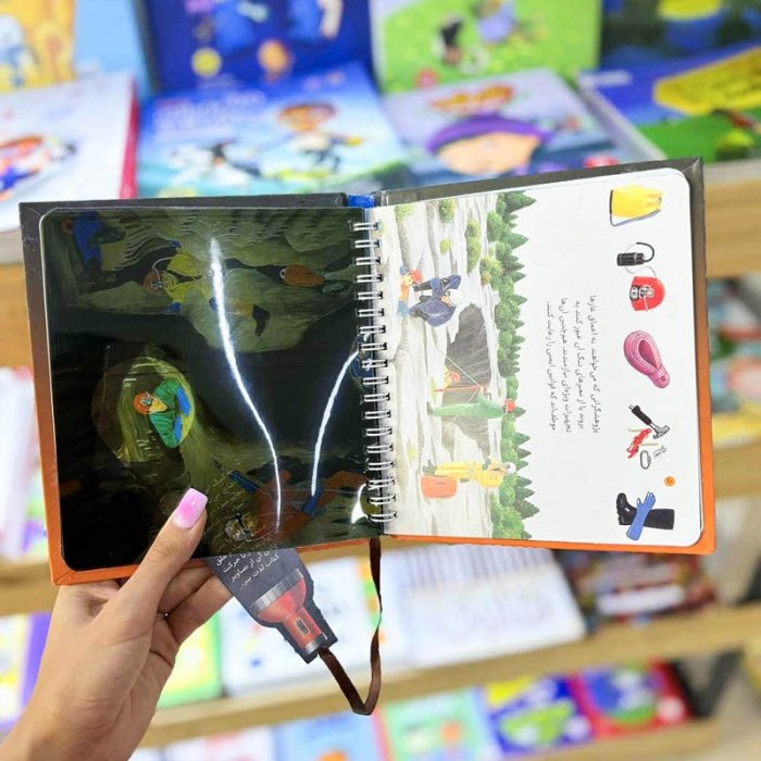 کتاب کودک بازی با نور و رنگ در اعماق غارها کد 3744502