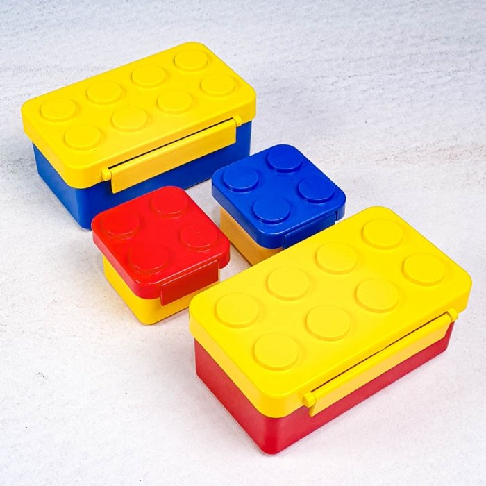 ظرف غذای 4 قسمتی لیلیان طرح لگو رنگ قرمز آبی کد P/82143/A