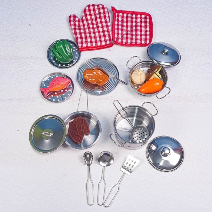 ست ظروف و لوازم آشپزحانه استیل 23 تکه مدل 555BX011