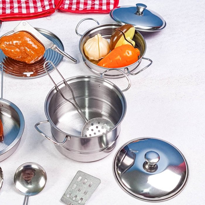 ست ظروف و لوازم آشپزحانه استیل 23 تکه مدل 555BX011