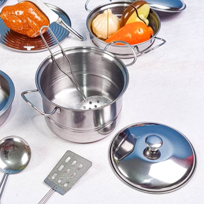 ست ظروف و لوازم آشپزحانه استیل 23 تکه مدل 555BX011