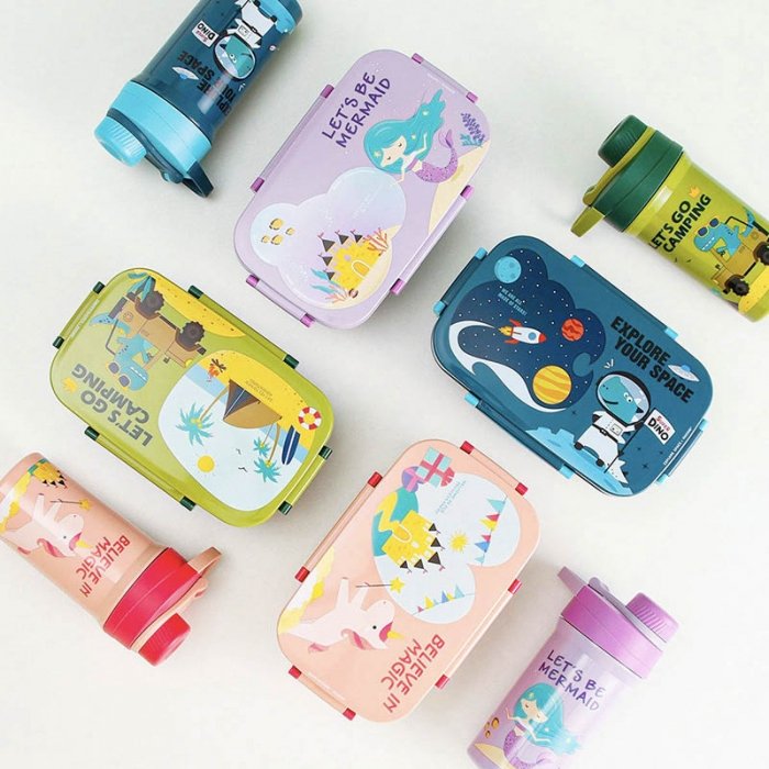 لانچ باکس دو طبقه کودک طرح دایناسور فضانورد کد P/104575/C