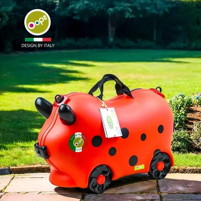 چمدان چرخدار قرمز اوپس OOPS کد 0104