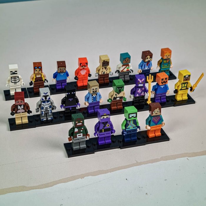 مینی فیگور 20 عددی ماینکرفت با سلاح MINECRAFT کد 2611