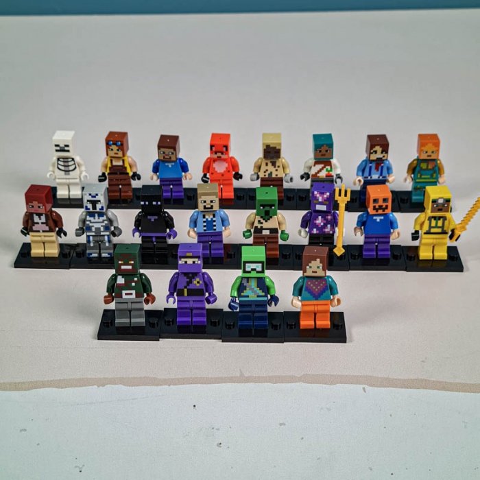 مینی فیگور 20 عددی ماینکرفت با سلاح MINECRAFT کد 2611