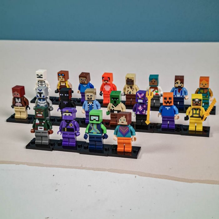 مینی فیگور 20 عددی ماینکرفت با سلاح MINECRAFT کد 2611