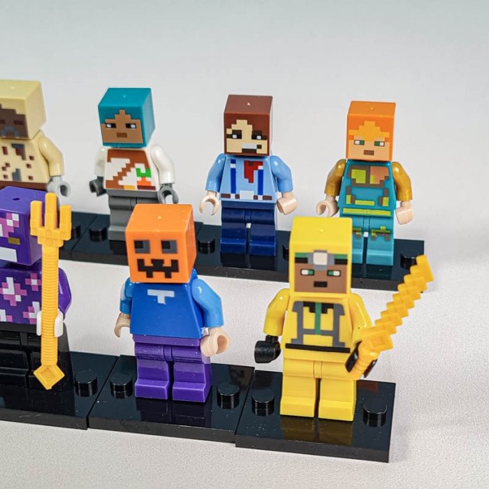 مینی فیگور 20 عددی ماینکرفت با سلاح MINECRAFT کد 2611