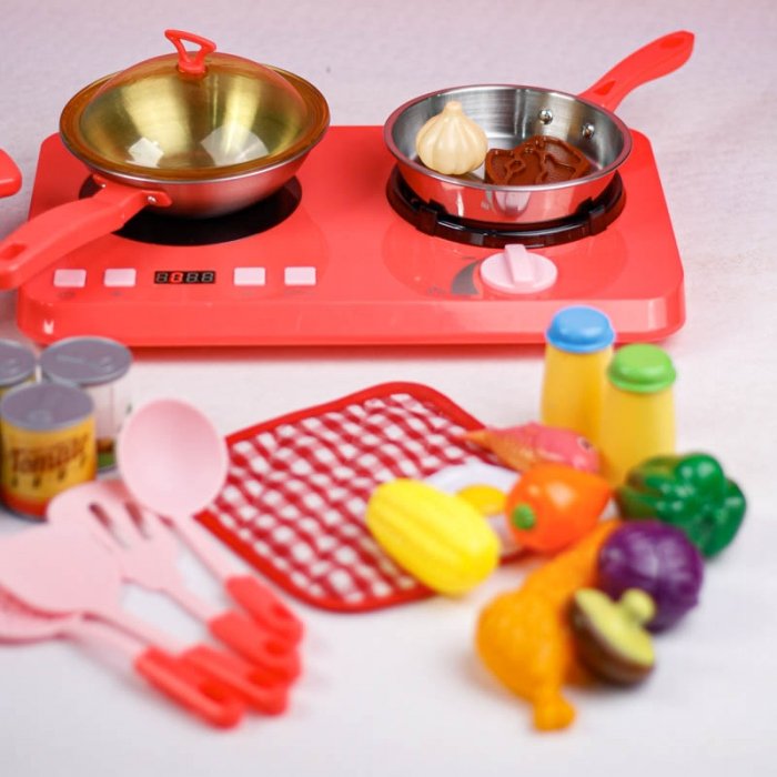 اجاق گاز  اسباب بازی رومیزی 32 تکه رنگ صورتی کد 555BX046