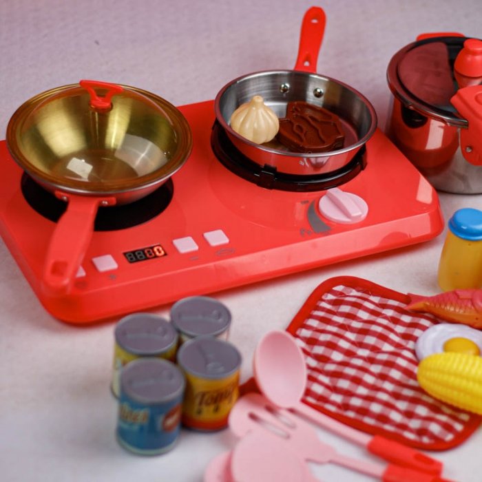 اجاق گاز  اسباب بازی رومیزی 32 تکه رنگ صورتی کد 555BX046