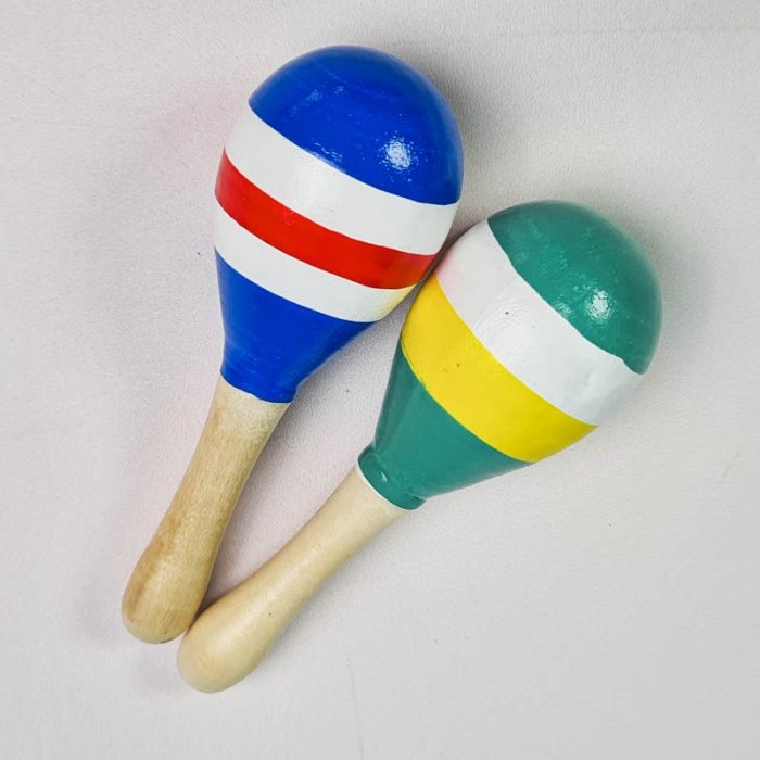 اسباب بازی جغجغه چوبی طرح راه راه سایز کوچک کد 6827882