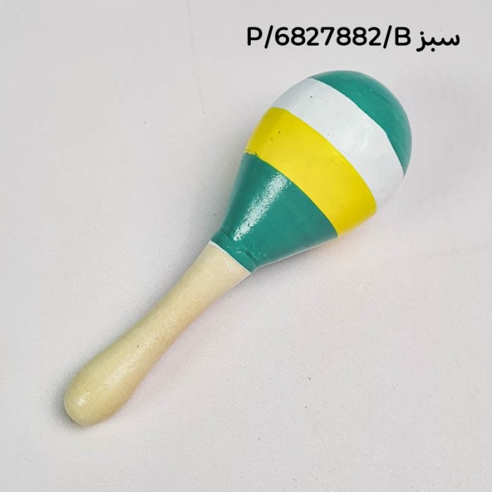 اسباب بازی جغجغه چوبی طرح راه راه سایز کوچک کد 6827882