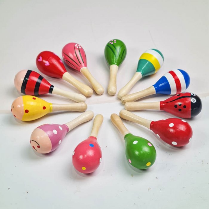 اسباب بازی جغجغه چوبی طرح حیوانات سایز کوچک کد 6827885