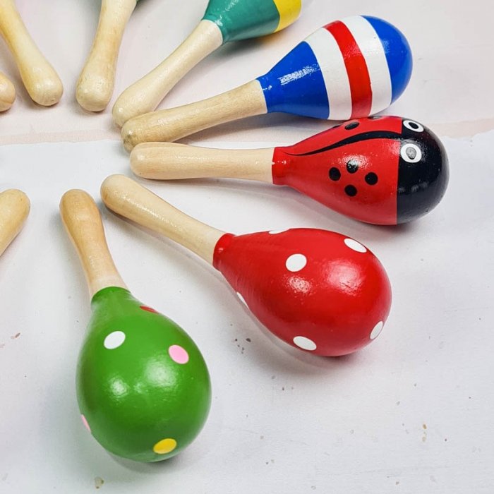 اسباب بازی جغجغه چوبی طرح حیوانات سایز کوچک کد 6827885