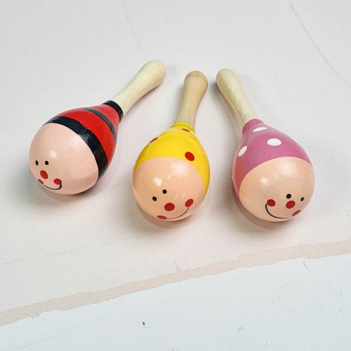 اسباب بازی جغجغه چوبی طرح حیوانات سایز کوچک کد 6827885