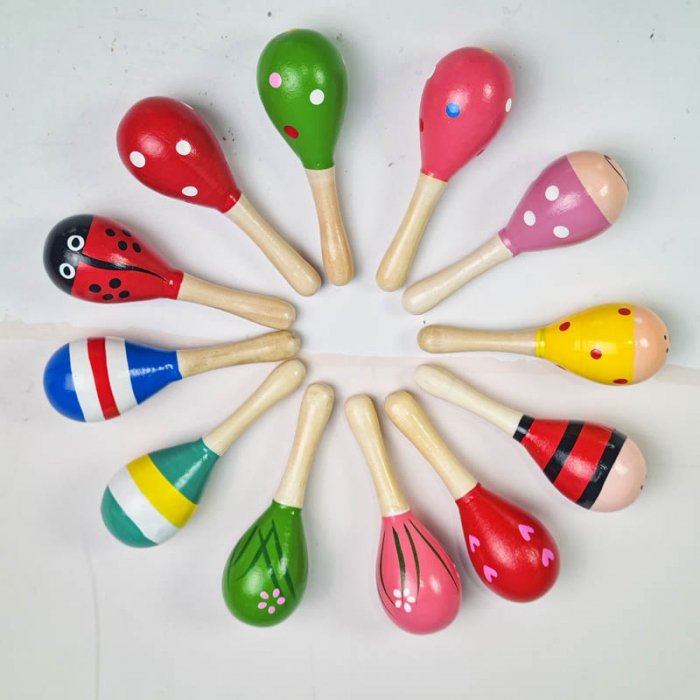 اسباب بازی جغجغه چوبی طرح حیوانات سایز کوچک کد 6827885