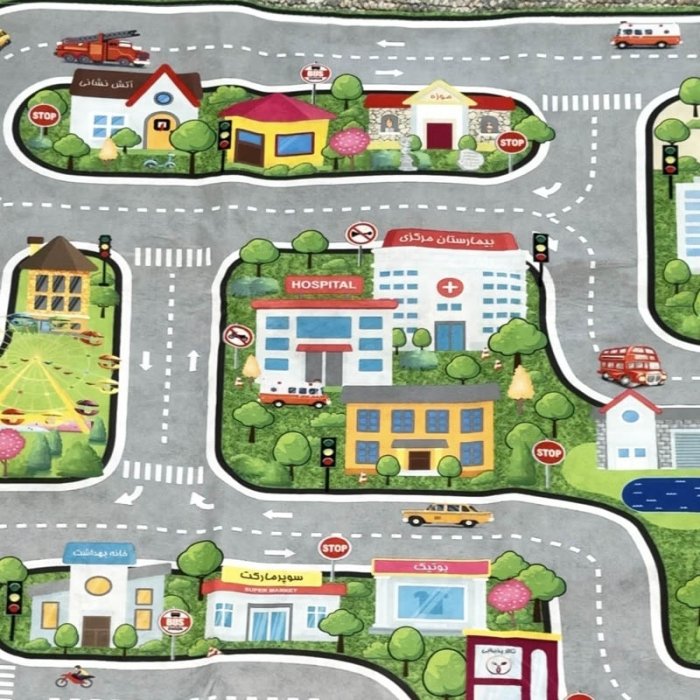 مت ماشین بازی کودک با علائم مدل 226249