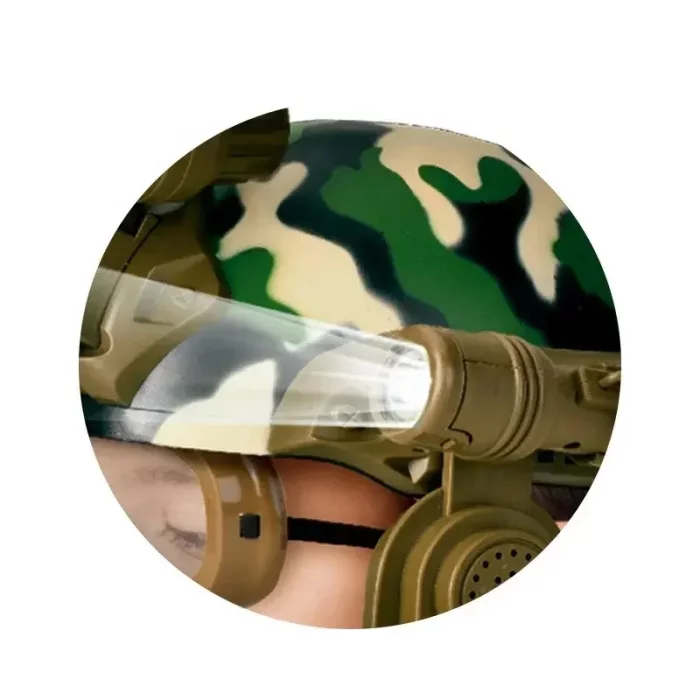 اسباب بازی کلاه و دوربین پلیس رنگ سبز ارتشی کد 12612