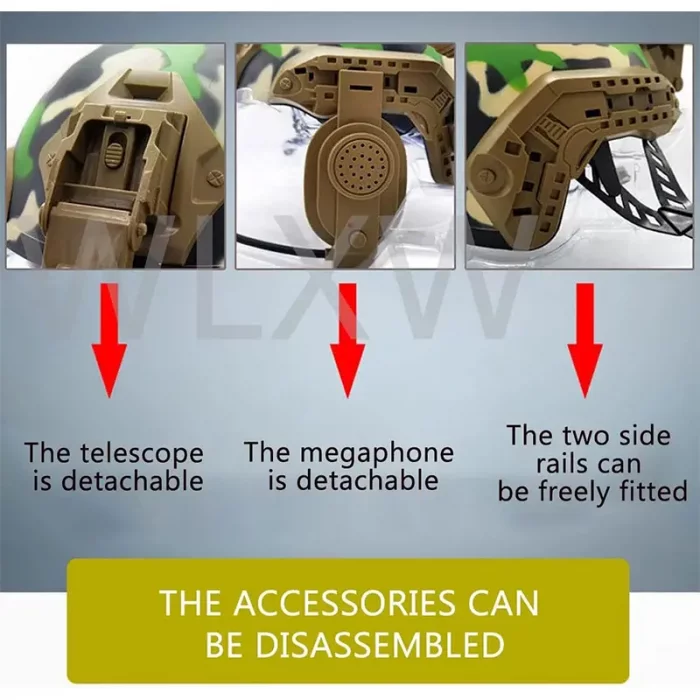 اسباب بازی کلاه و دوربین پلیس رنگ سبز ارتشی کد 12612