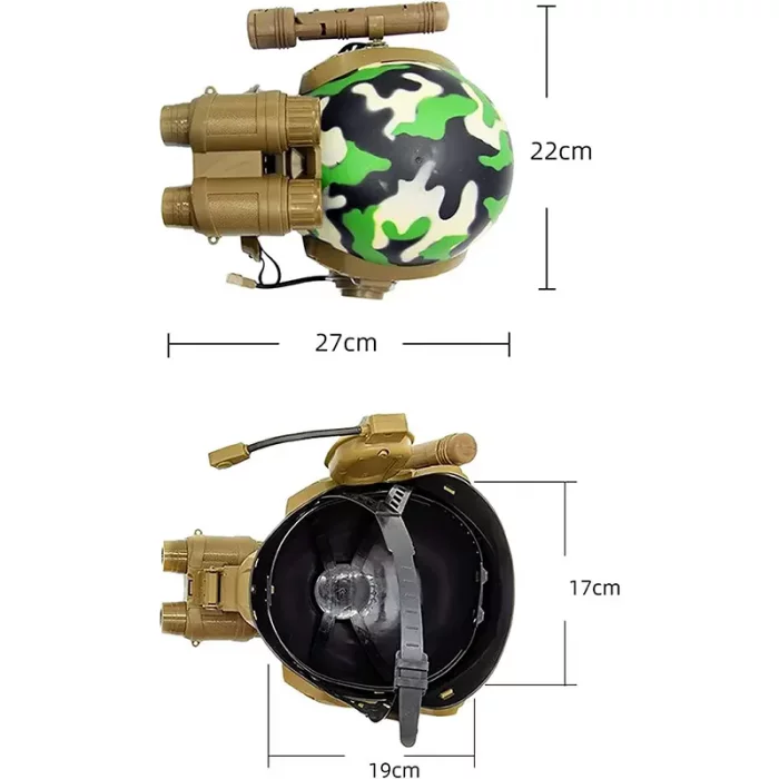 اسباب بازی کلاه و دوربین پلیس رنگ سبز ارتشی کد 12612