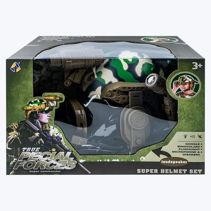 اسباب بازی کلاه و دوربین پلیس رنگ سبز ارتشی کد 12612