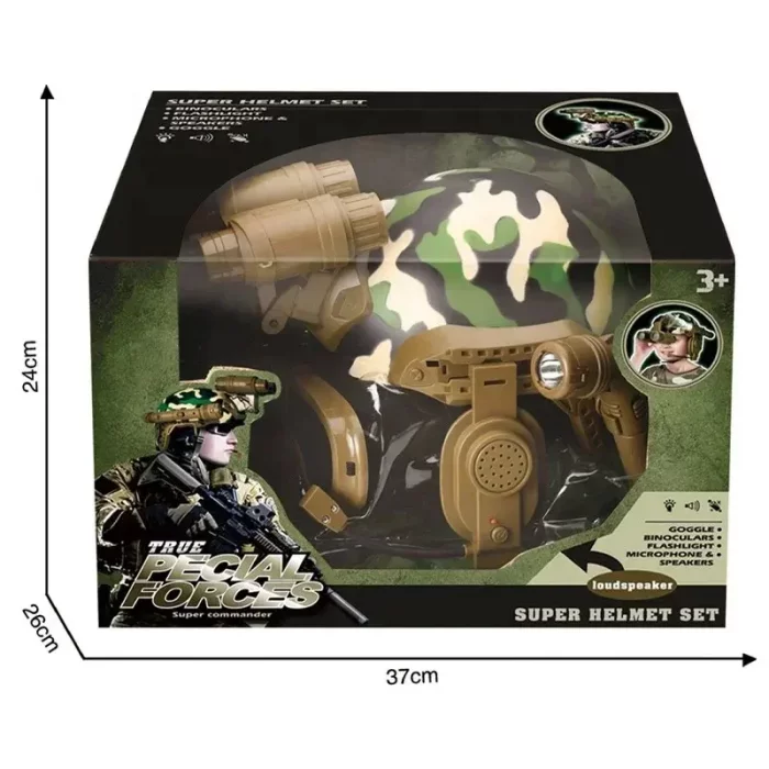 اسباب بازی کلاه و دوربین پلیس رنگ سبز ارتشی کد 12612