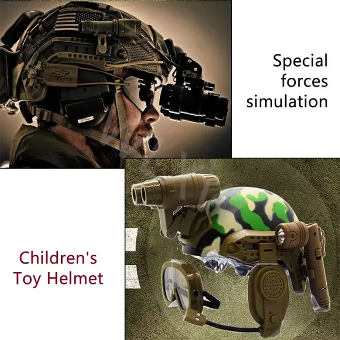 اسباب بازی کلاه و دوربین پلیس رنگ سبز ارتشی کد 12612