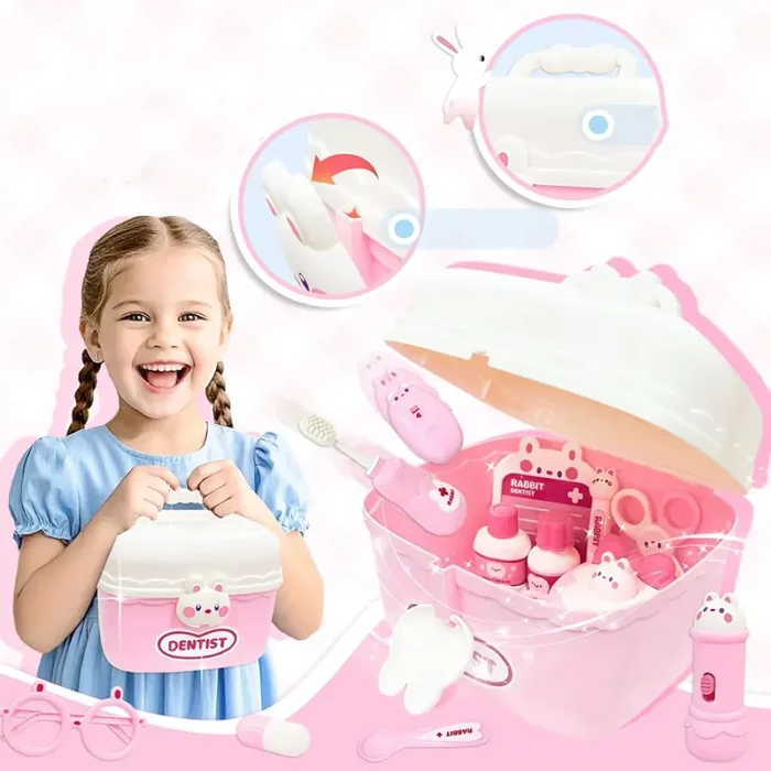 کیت دندانپزشکی کیفی مدل خرگوش صورتی کد 6697