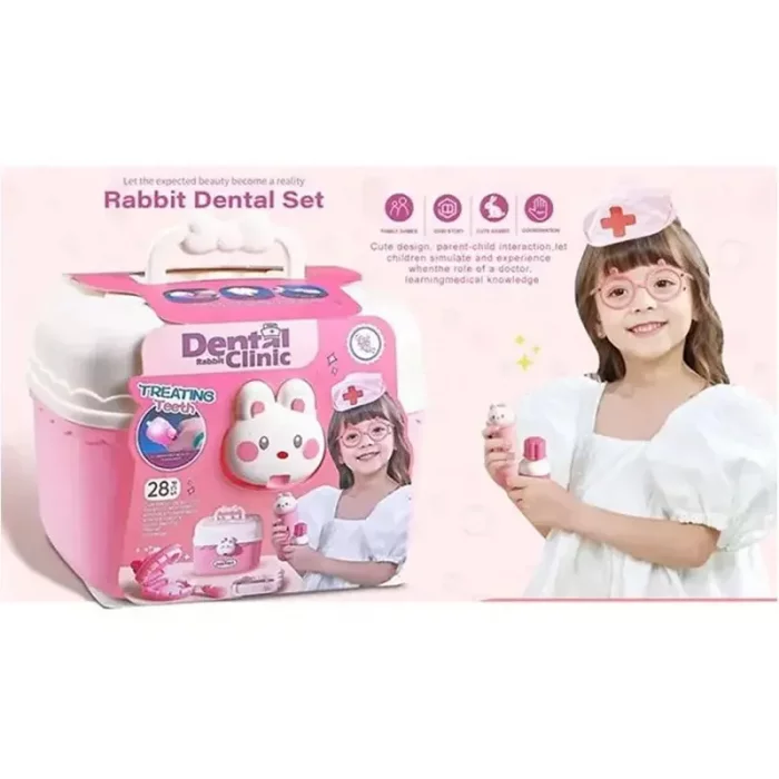 کیت دندانپزشکی کیفی مدل خرگوش صورتی کد 6697