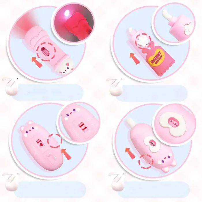 کیت دندانپزشکی کیفی مدل خرگوش صورتی کد 6697