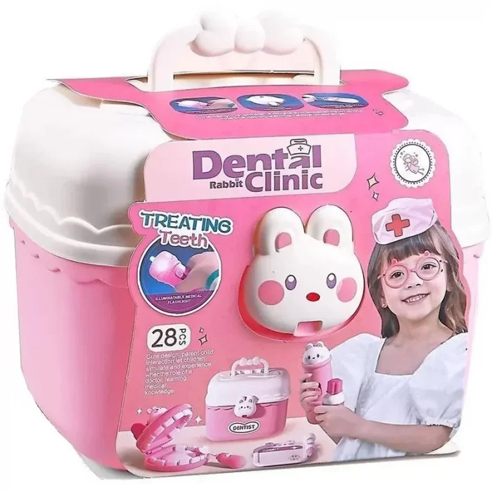کیت دندانپزشکی کیفی مدل خرگوش صورتی کد 6697