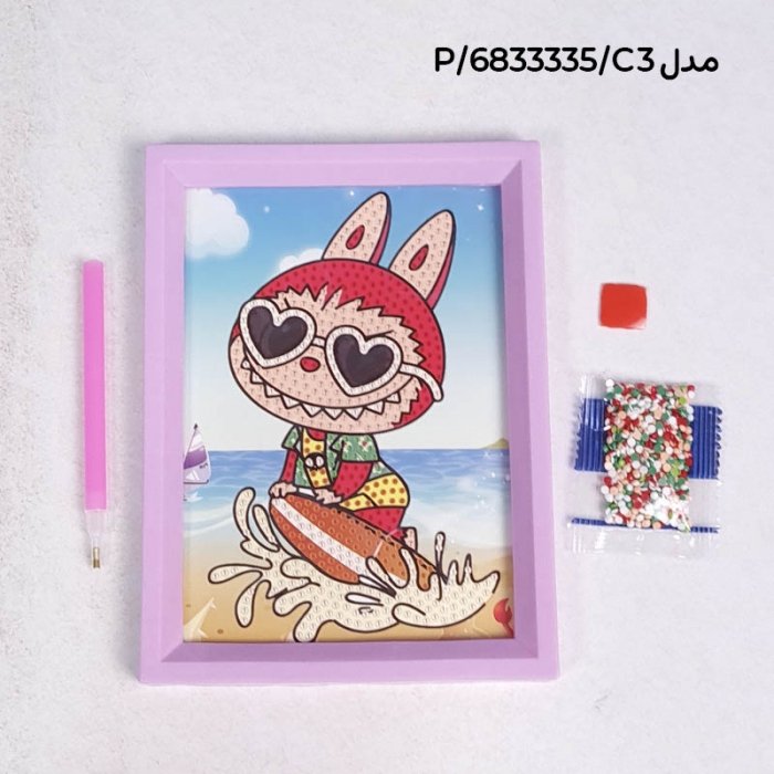 تابلو نقاشی الماسی کودک طرح لبوبو کد 6833335