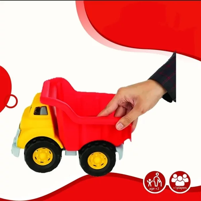 اسباب بازی کامیون خاکریز زرد قرمز کد P/300048/D