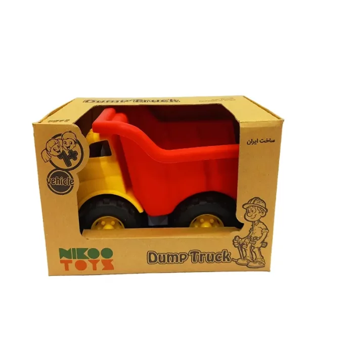 اسباب بازی کامیون خاکریز زرد قرمز کد P/300048/D