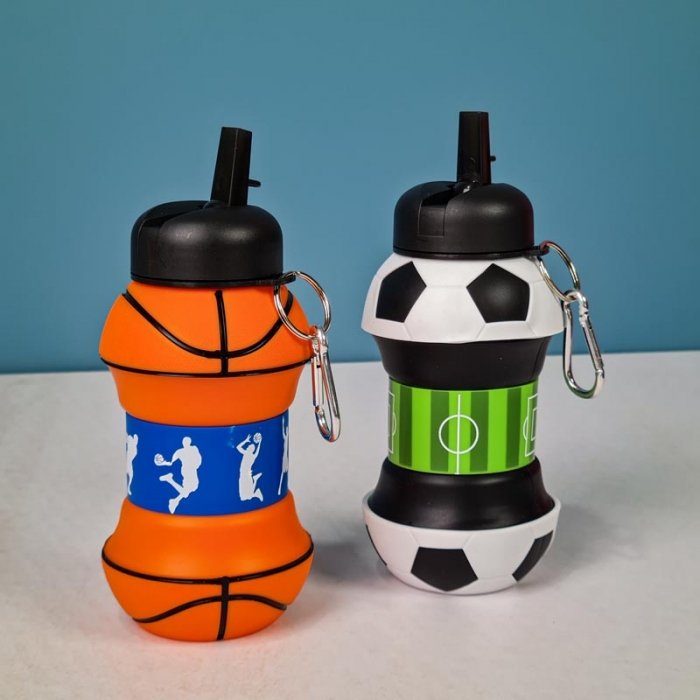 قمقمه سیلیکونی تاشو طرح توپ بسکتبال کد P/805/A