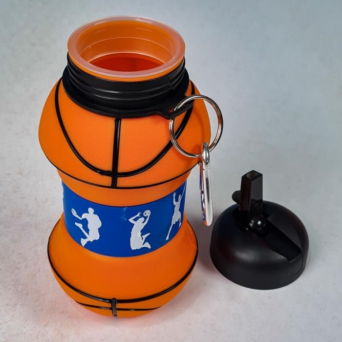 قمقمه سیلیکونی تاشو طرح توپ بسکتبال کد P/805/A