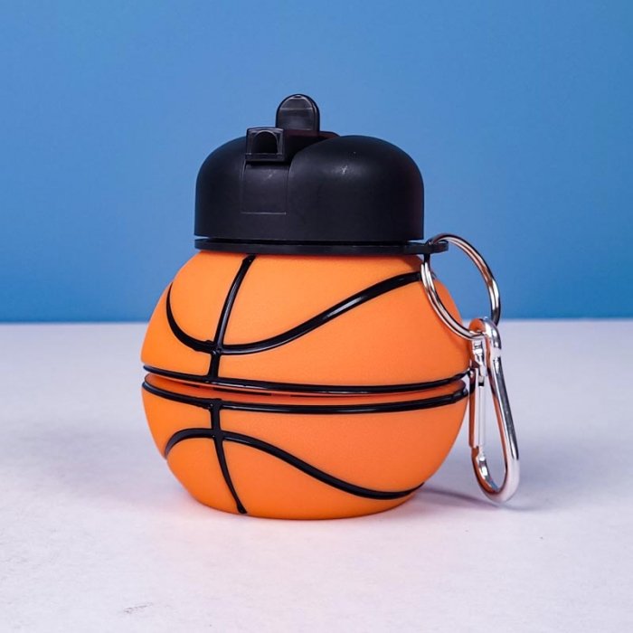 قمقمه سیلیکونی تاشو طرح توپ بسکتبال کد P805