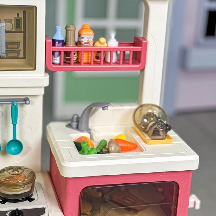 آشپزخانه کودک بزرگ 93 تکه رنگ صورتی کد 888B