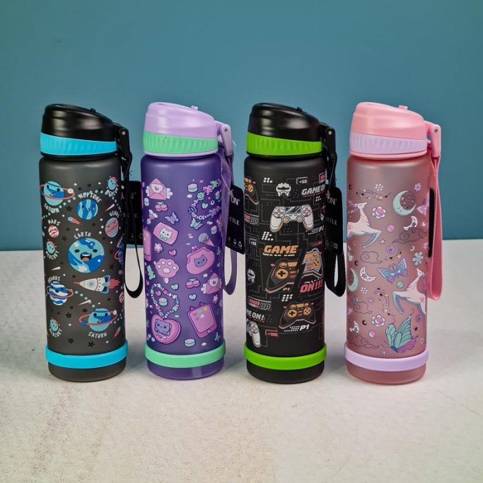 قمقمه نی دار فانتزی 750 میلی لیتر کد YY7004