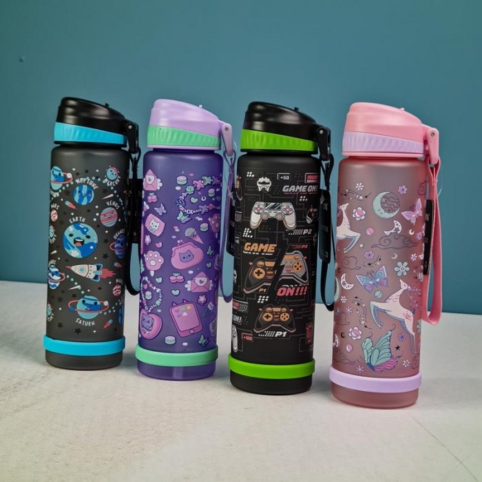 قمقمه نی دار فانتزی 750 میلی لیتر کد YY7004