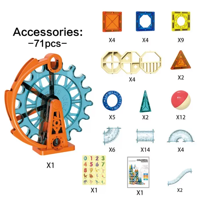 اسباب بازی کاشی مغناطیسی 71 تکه کد 9933B