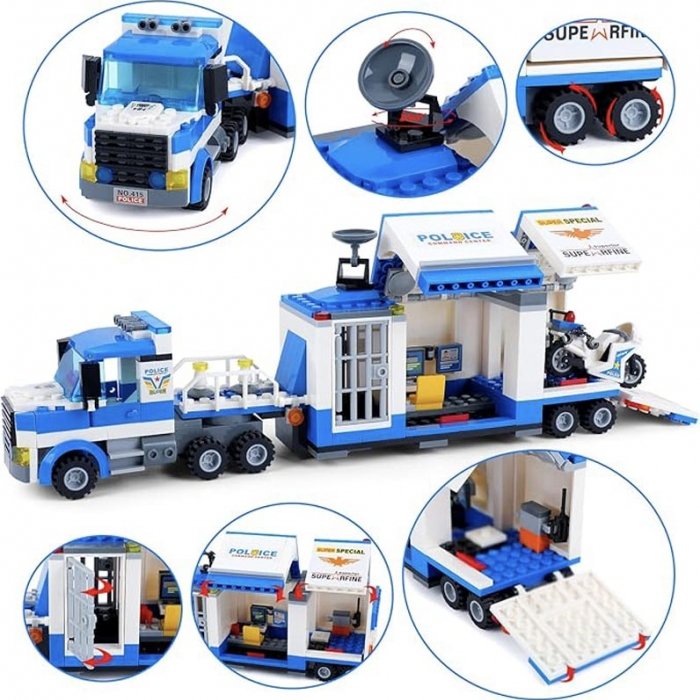 اسباب بازی لگو سری شهر 524 تکه city مدل کامیون پلیس کد LXA415