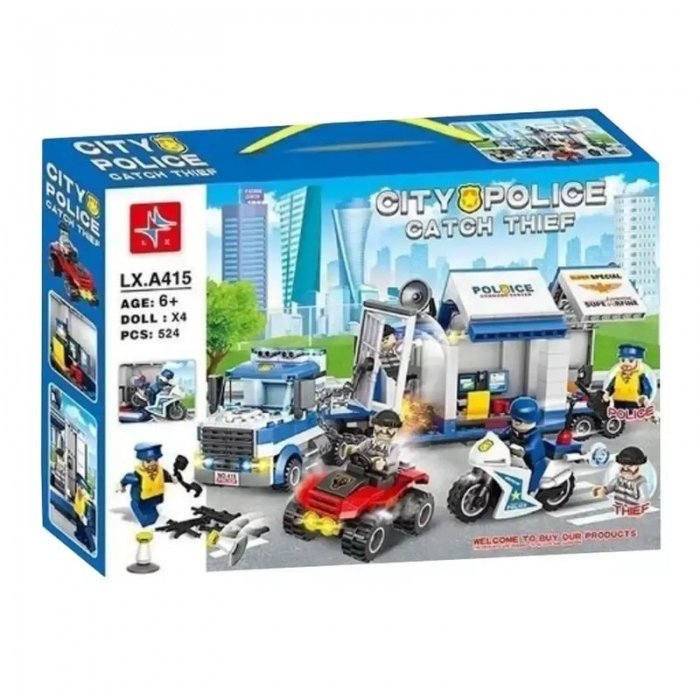 اسباب بازی لگو سری شهر 524 تکه city مدل کامیون پلیس کد LXA415