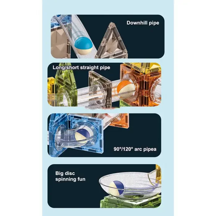 اسباب بازی کاشی های مغناطیسی چراغدار 105 تکه کد 3301