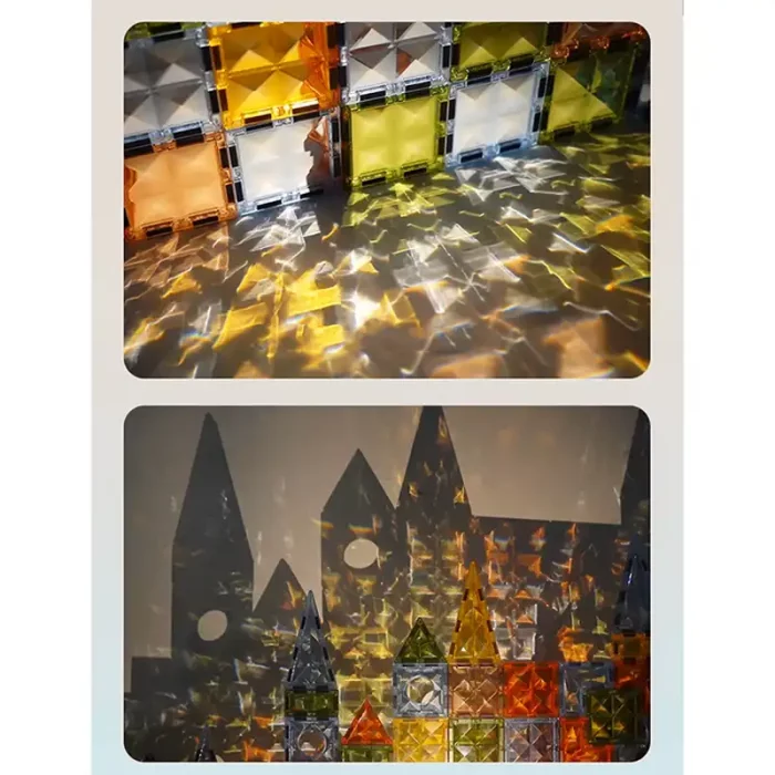 اسباب بازی کاشی های مغناطیسی چراغدار 105 تکه کد 3301