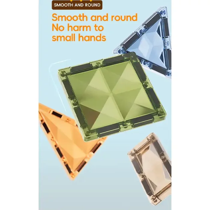 اسباب بازی کاشی های مغناطیسی چراغدار 69 تکه کد 3300