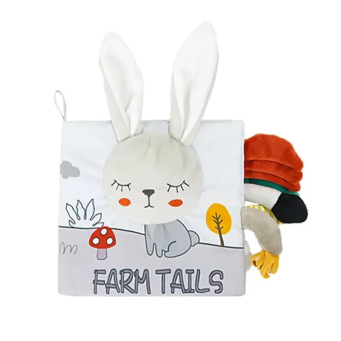 کتاب پارچه ای جغجغه ای مدل خرگوش و حیوانات مزرعه کد 5584231