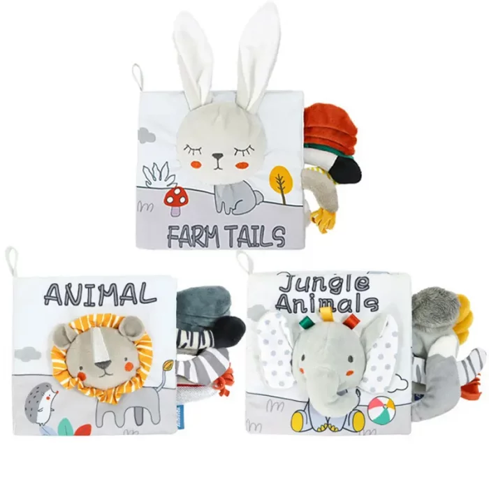 کتاب پارچه ای جغجغه ای مدل فیل و حیوانات جنگل کد 5584232