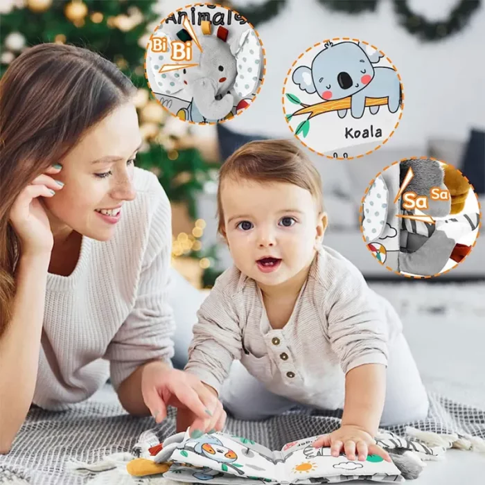 کتاب پارچه ای جغجغه ای مدل فیل و حیوانات جنگل کد 5584232