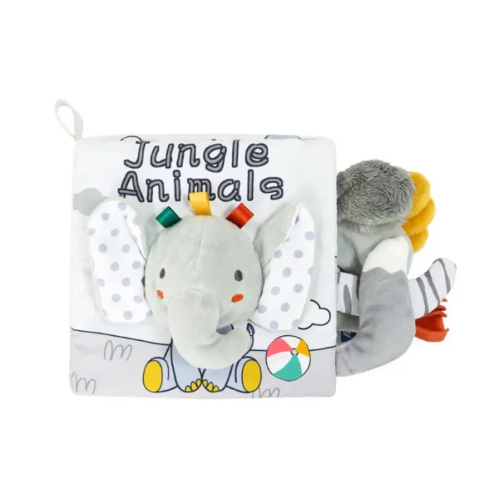 کتاب پارچه ای جغجغه ای مدل فیل و حیوانات جنگل کد 5584232